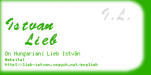 istvan lieb business card